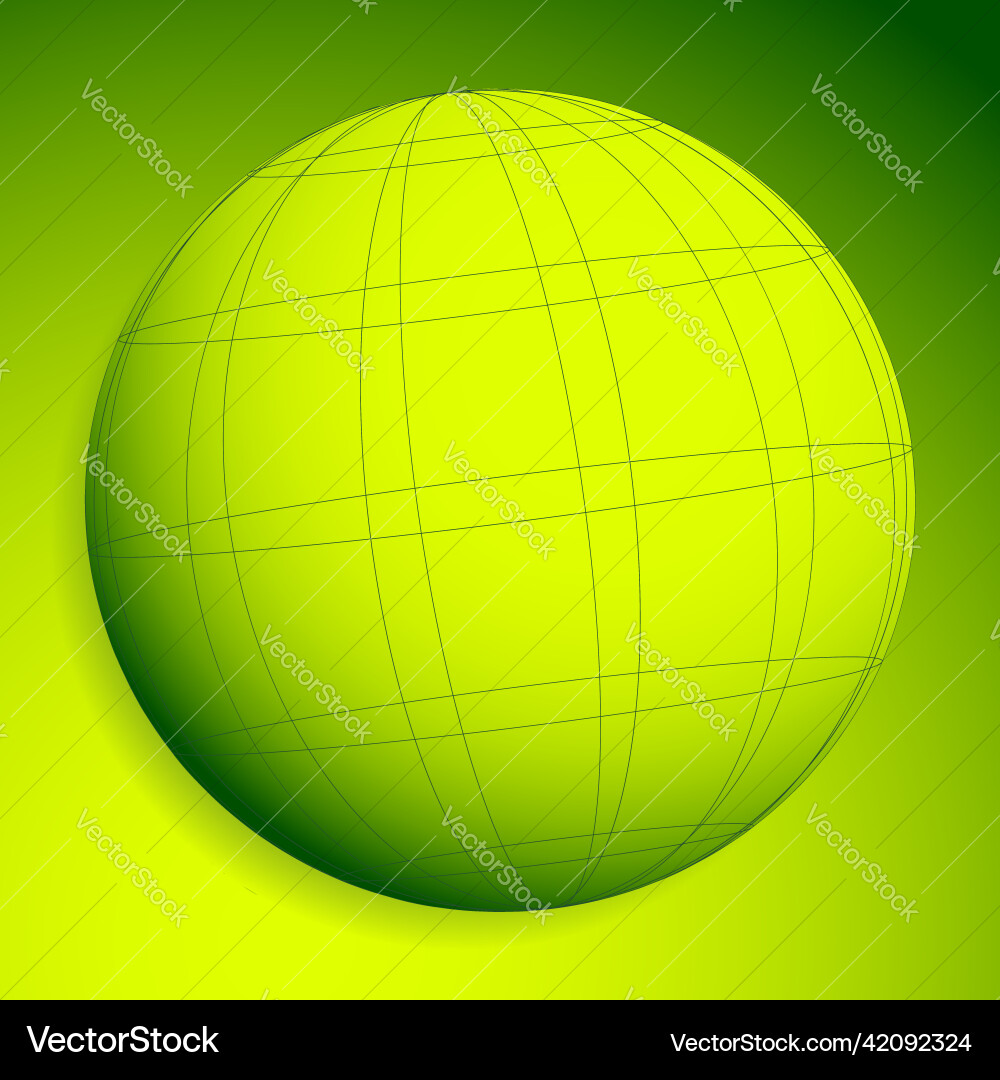 Wireframe grid mesh sphere globe ball Wireframe grid mesh sphere globe ball vector image