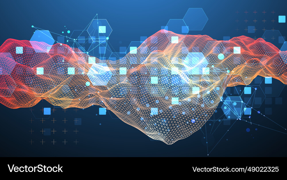 Abstract wave is made in a frame style Abstract wave is made in a frame style vector image