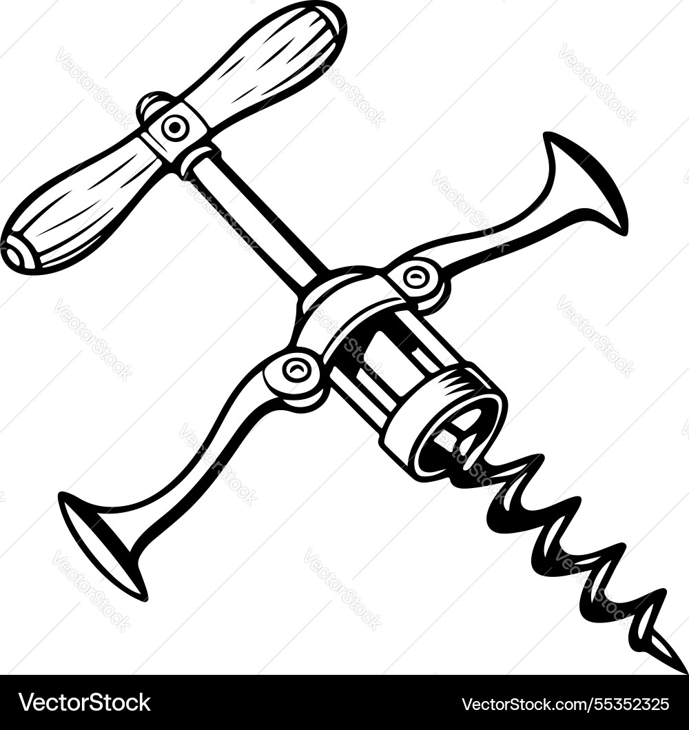 Auger rustikales Werkzeug für Gartensilhouette Auger rustikales Werkzeug für Gartensilhouette vektorbild