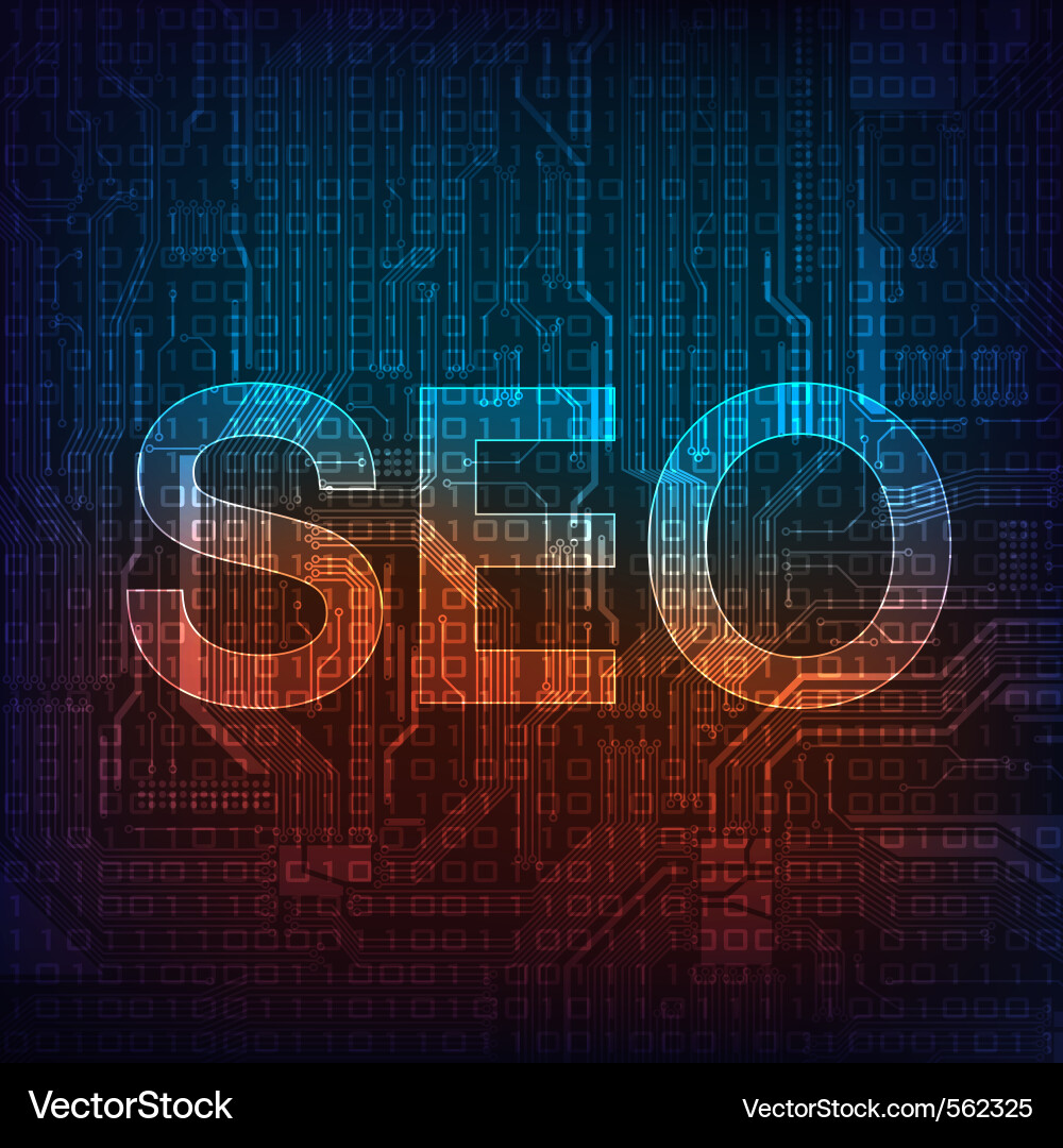 Binary Code SEO Background vector image