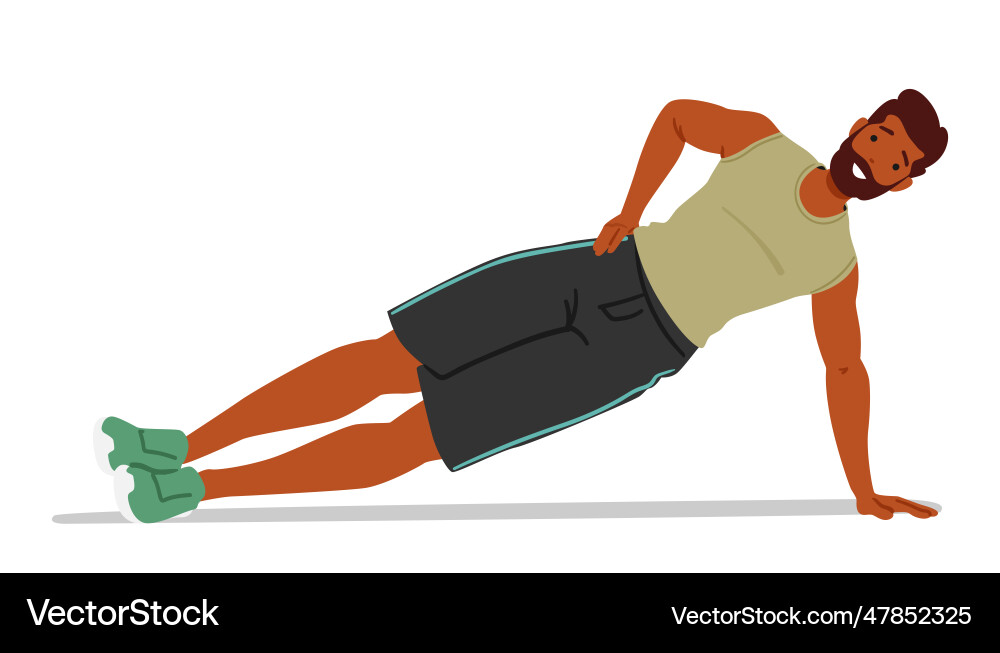 Challenging exercise that targets the core Challenging exercise that targets the core Vector Image