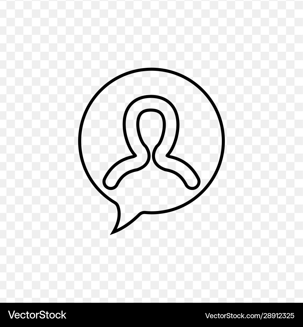 Chatting button speech bubble with user icon Chatting button speech bubble with user icon vector image