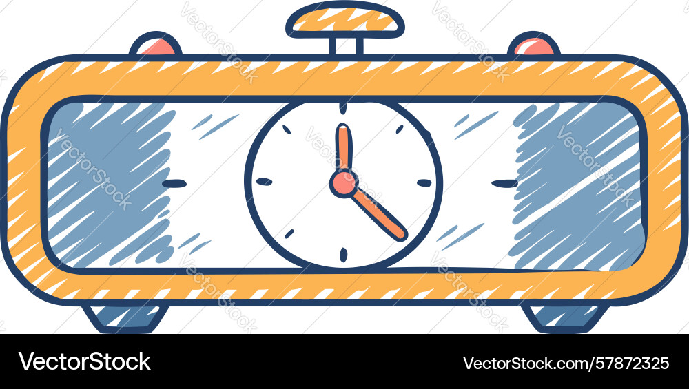 Classic retro analog alarm clock icon design Vector Image