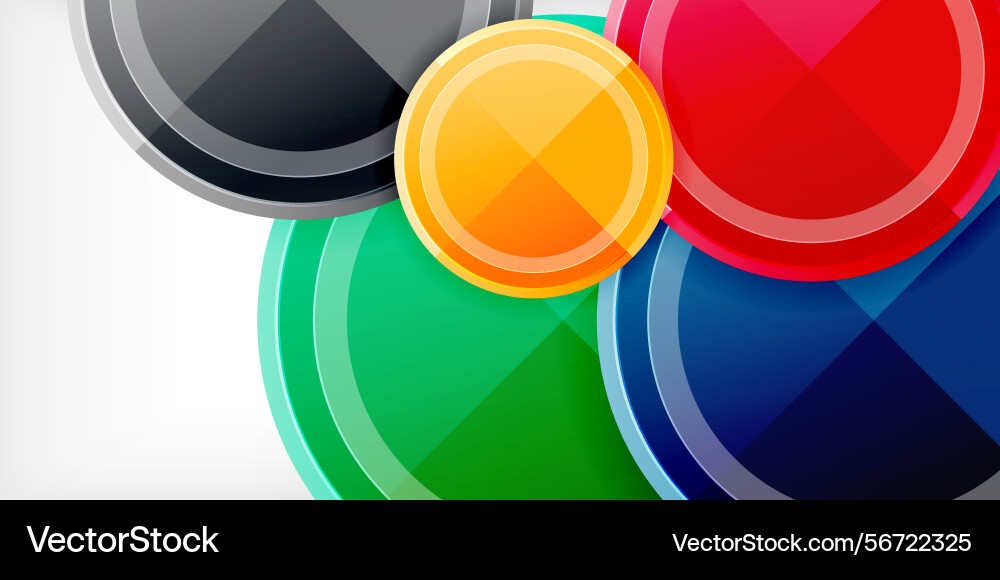 Colorful overlapping circles create dynamic Colorful overlapping circles create dynamic vector image