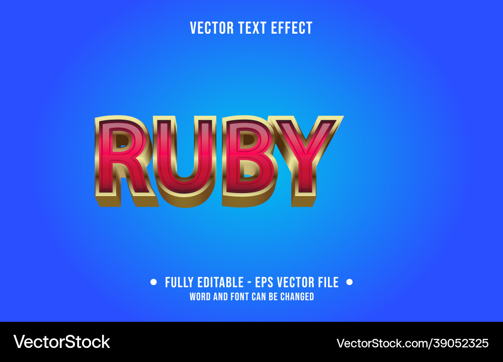 Editable text effect gradient style for digital Editable text effect gradient style for digital vector image