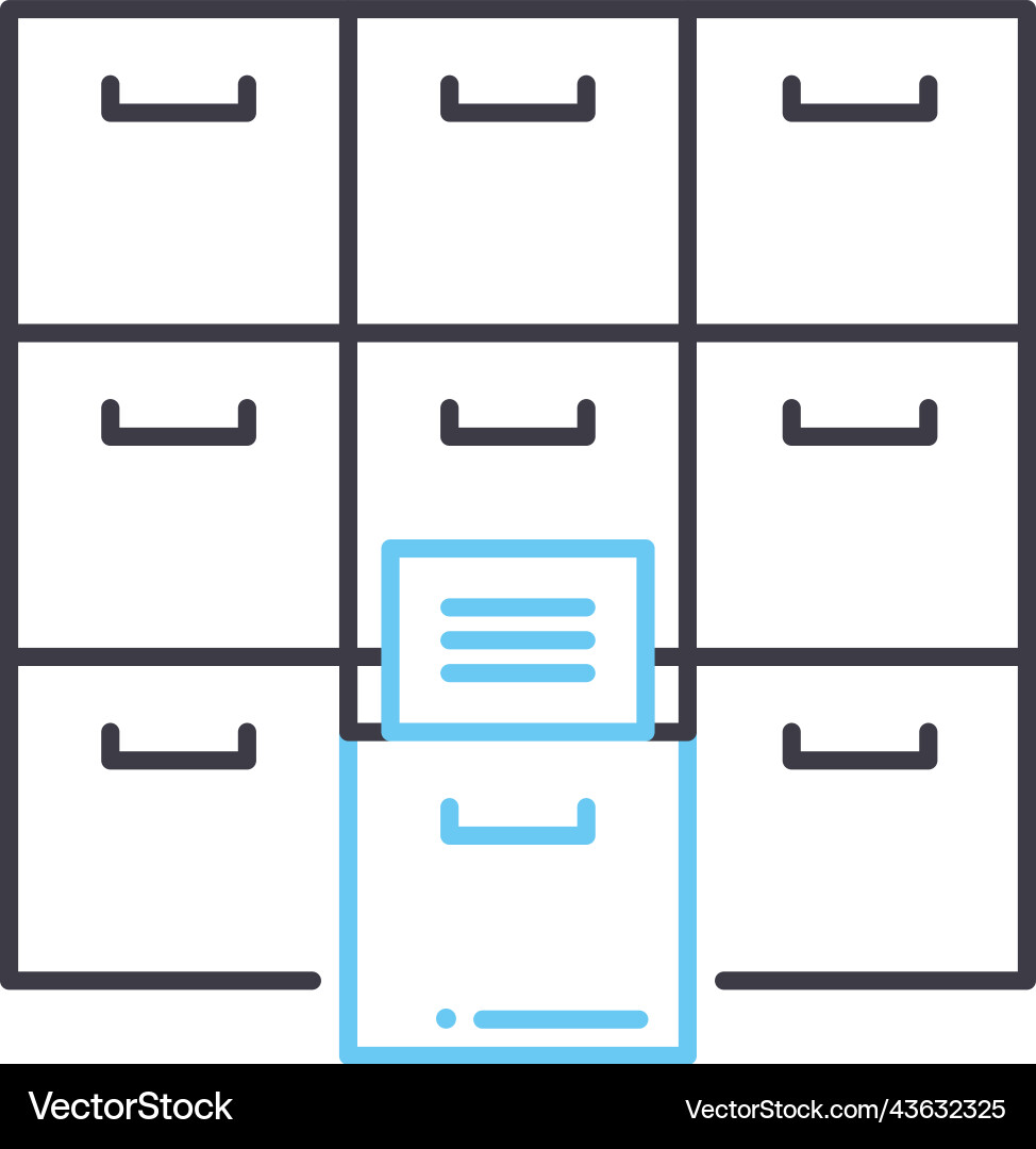 File labrary line icon outline symbol File labrary line icon outline symbol vector image