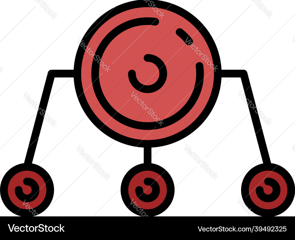Firewall network icon color outline vector image