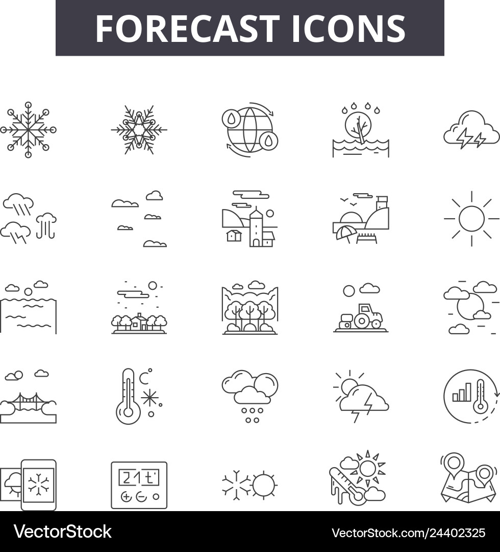 Forecast line icons for web and mobile design Vector Image