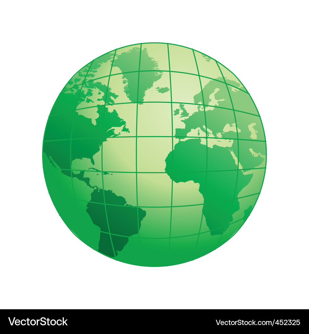 Golden globe vector image