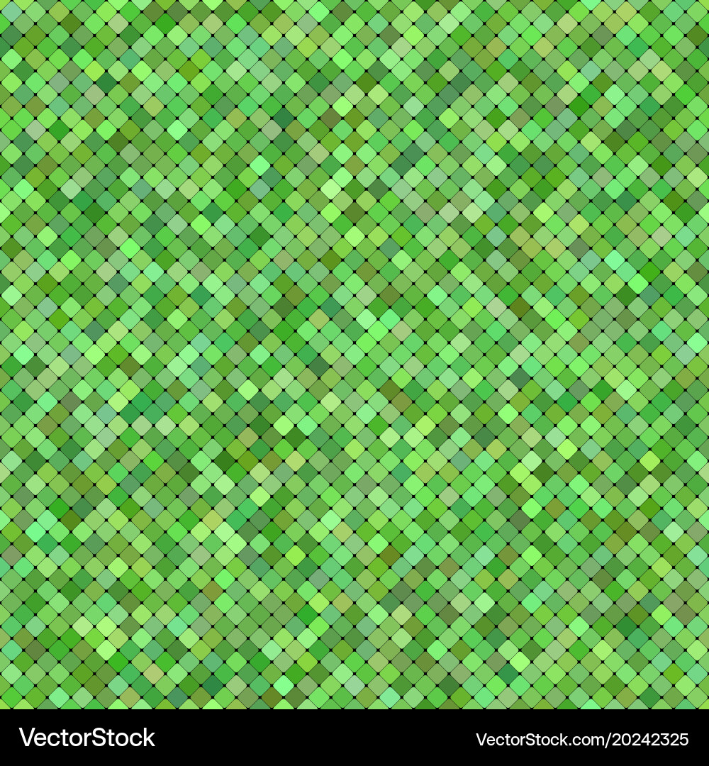 Green abstract seamless diagonal square pattern Vector Image