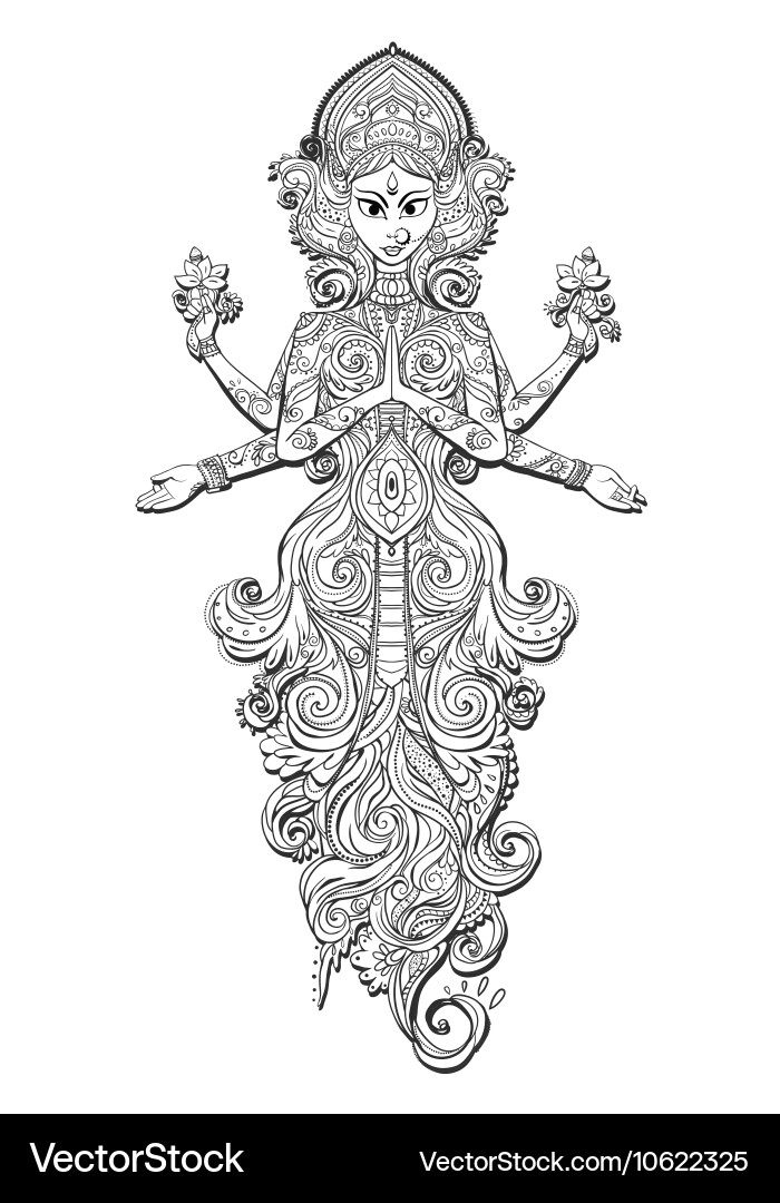 Navratri Goddess Durga vector image