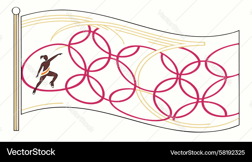 Overlapping Geometric Flag Pattern Vector Image