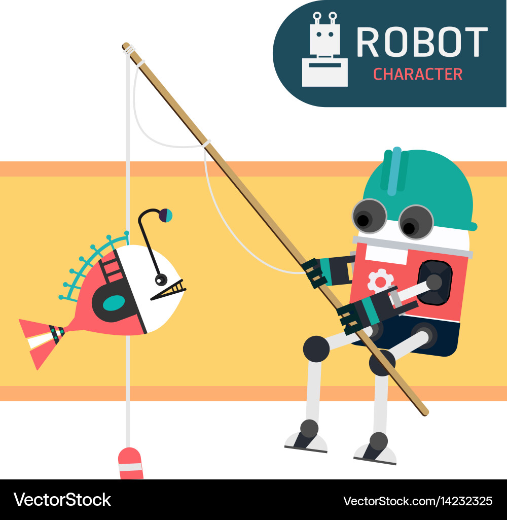 Robot character Vector Image
