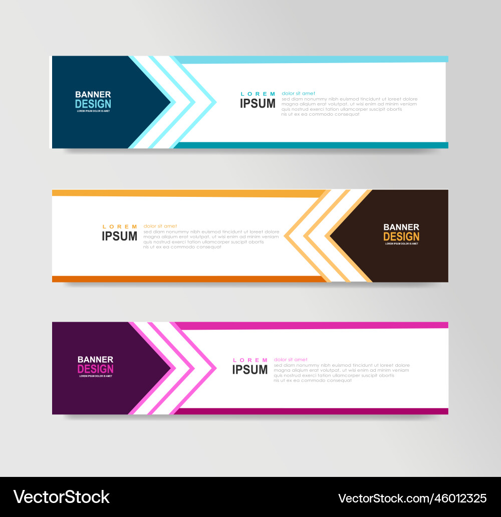 Templates of horizontal web banner website header Vector Image