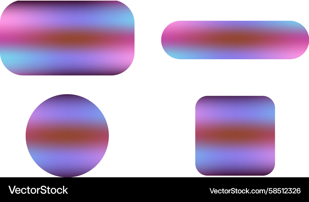 Blurred Gradient Button Shapes Vector Image