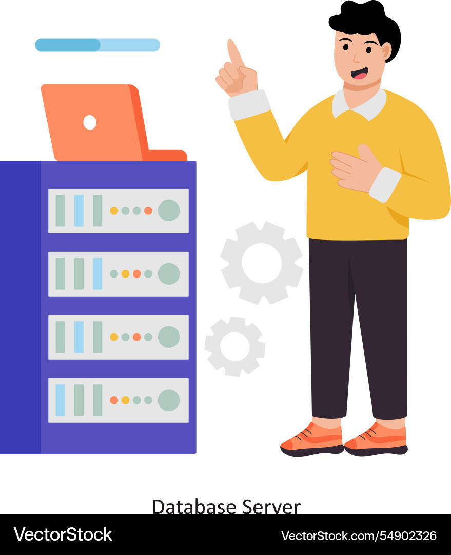 Database server eps 10 file Vector Image