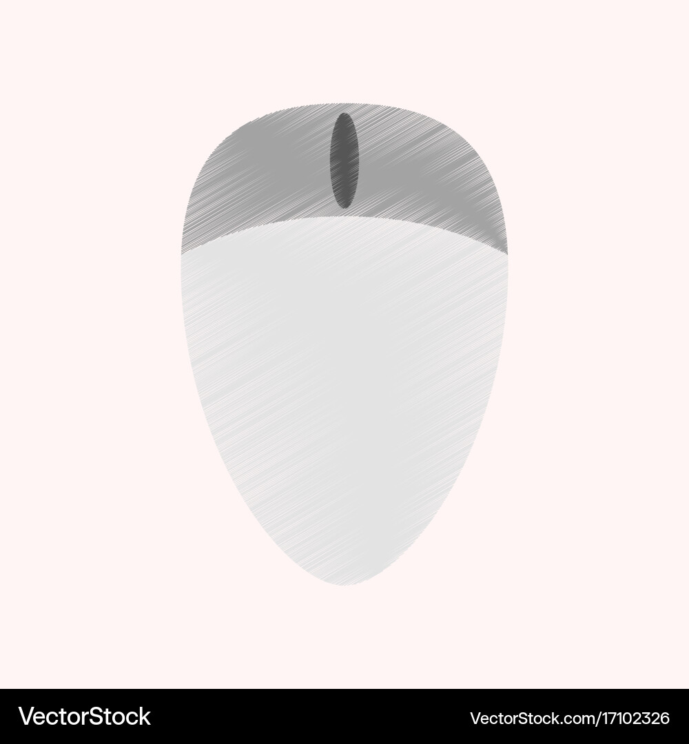 Flat shading style icon computer mouse vector image