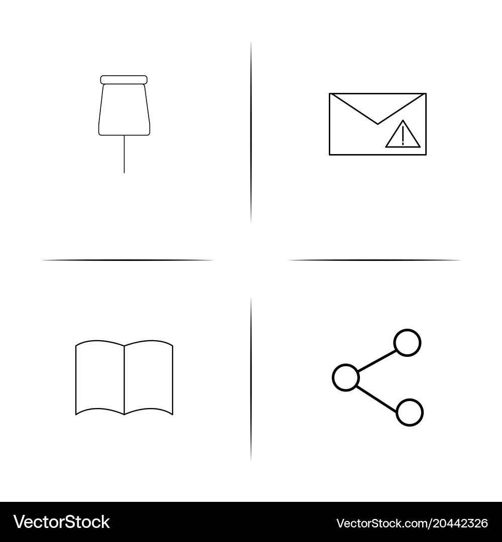 Internet of things simple linear icon setsimple vector image