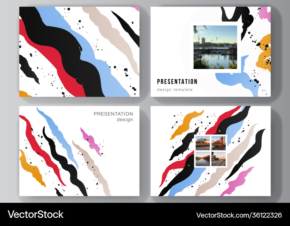 Layout presentation slides design Layout presentation slides design vector image