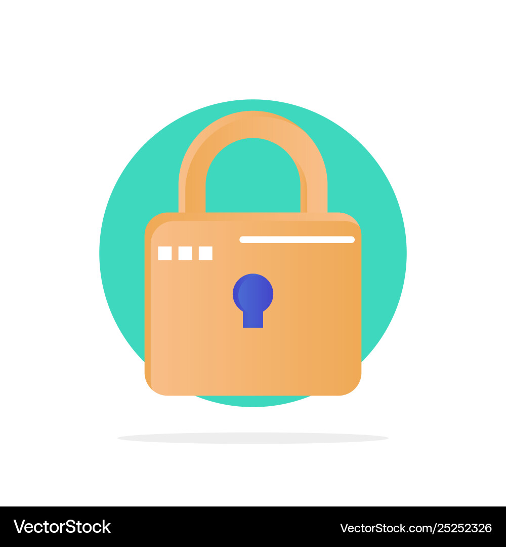 Lock computing locked security abstract circle Lock computing locked security abstract circle vector image