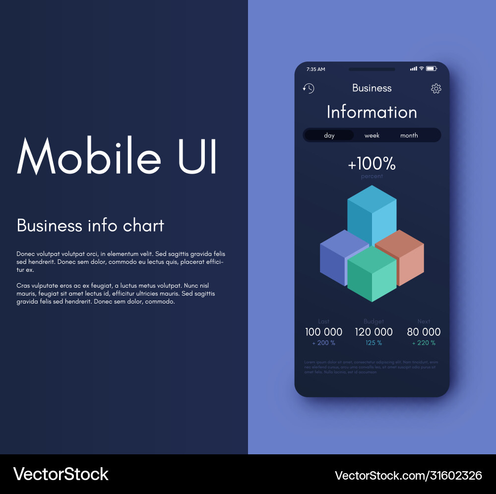 Mobile application interface ui design Mobile application interface ui design Vector Image