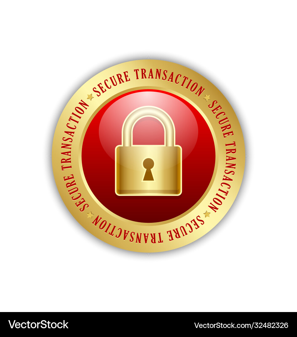 Secure Padlock Icon - Transaction Protection Vector Image
