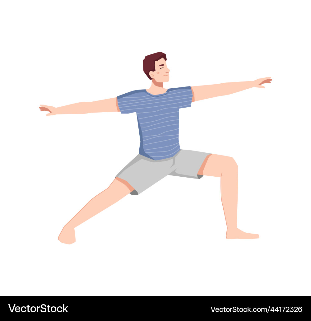 Sports program of man character working out Sports program of man character working out Vector Image