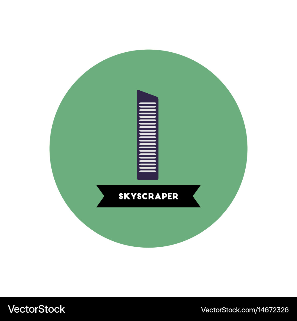 Stylish icon in color circle building skyscraper Vector Image