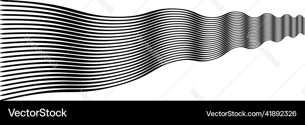Wavy waving billowy and undulating lines in 3d Wavy waving billowy and undulating lines in 3d vector image