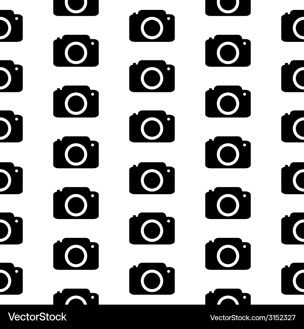 Camera symbol seamless pattern Vector Image