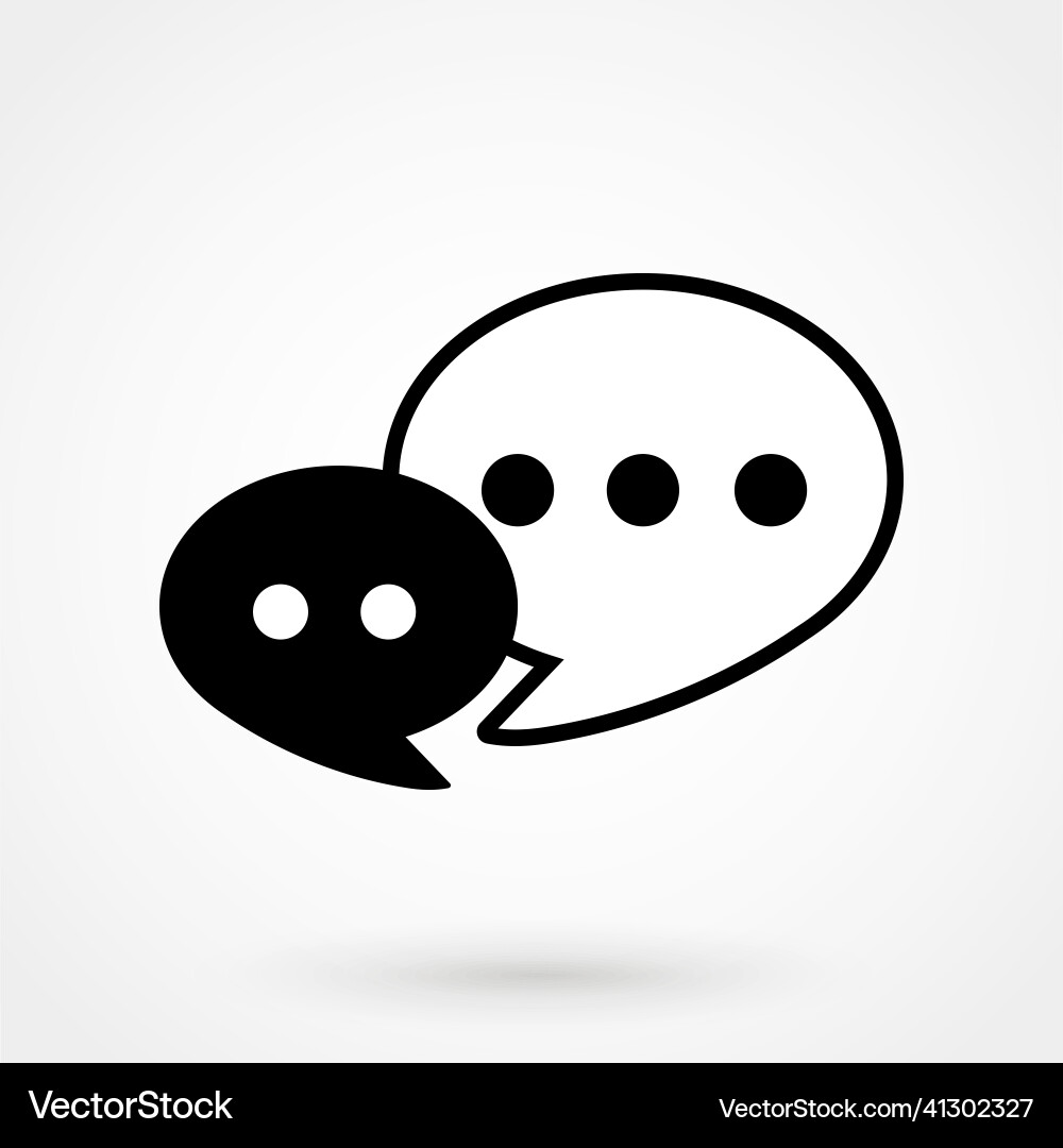 Chat icon with dialog clouds Chat icon with dialog clouds vector image