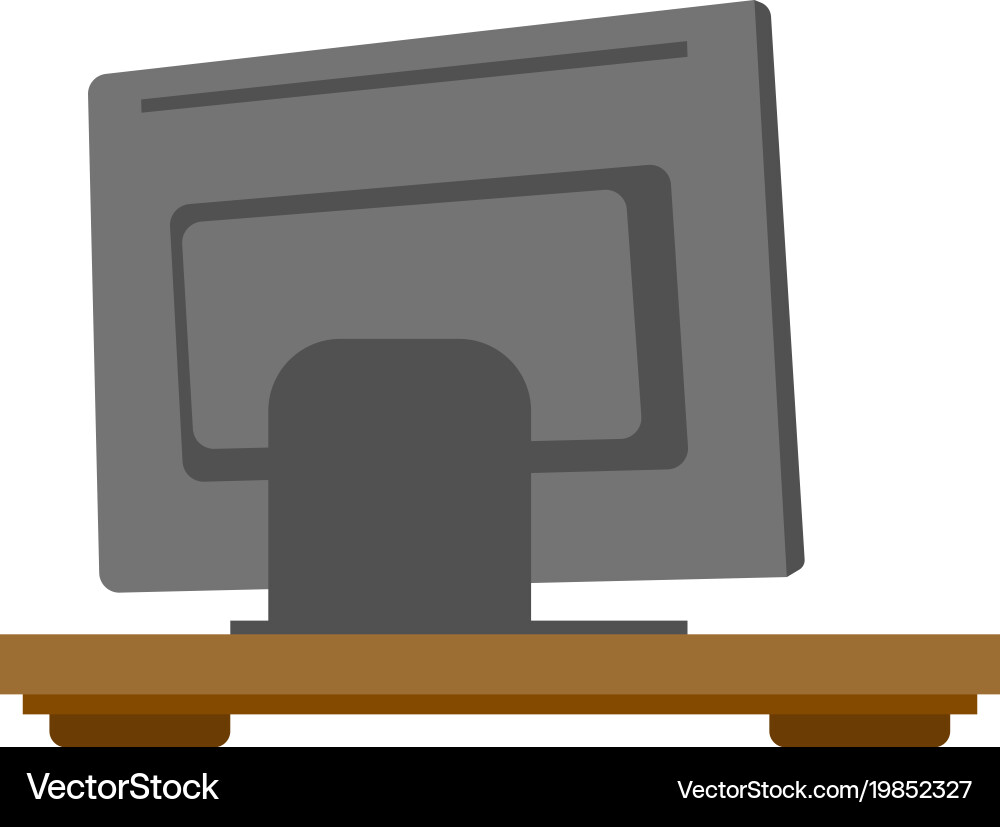 Computer Monitor - Front View vector image