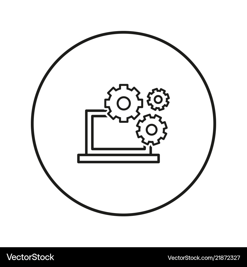 Computer operation icon line Computer operation icon line vector image