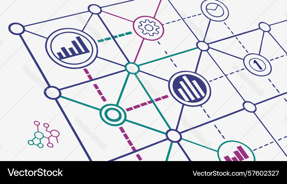 Data analytics dashboard complex information vector image