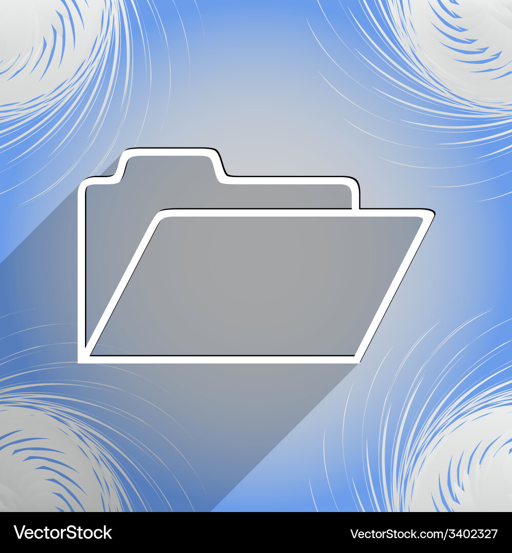 Document folder icon symbol flat modern web design Vector Image