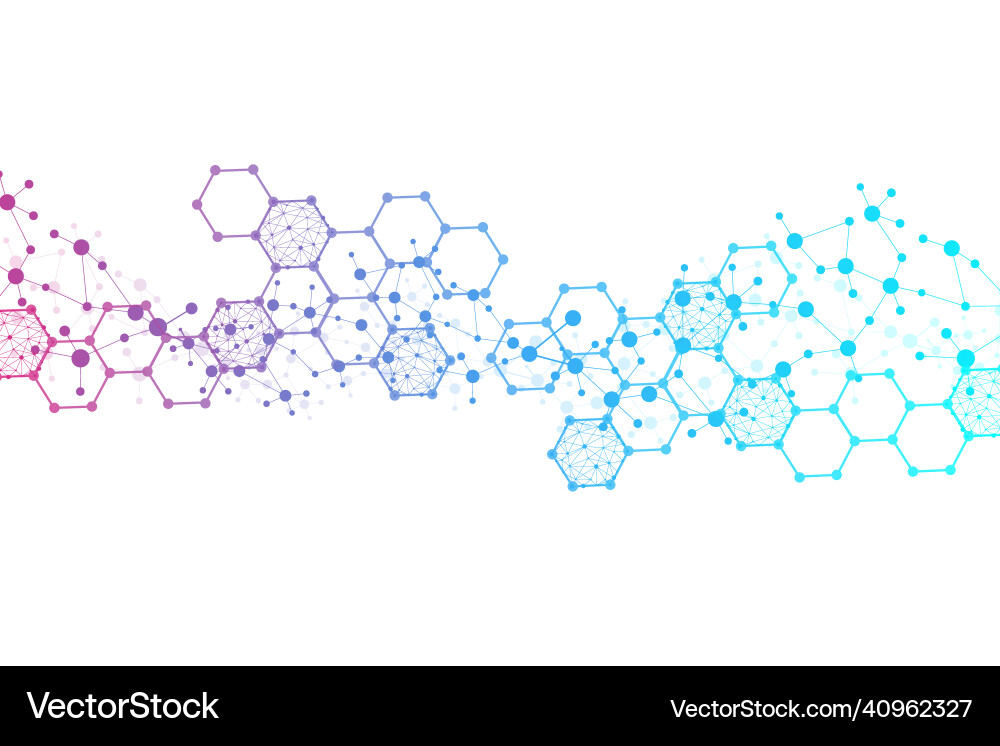 Hexagonal Data Network Abstract vector image