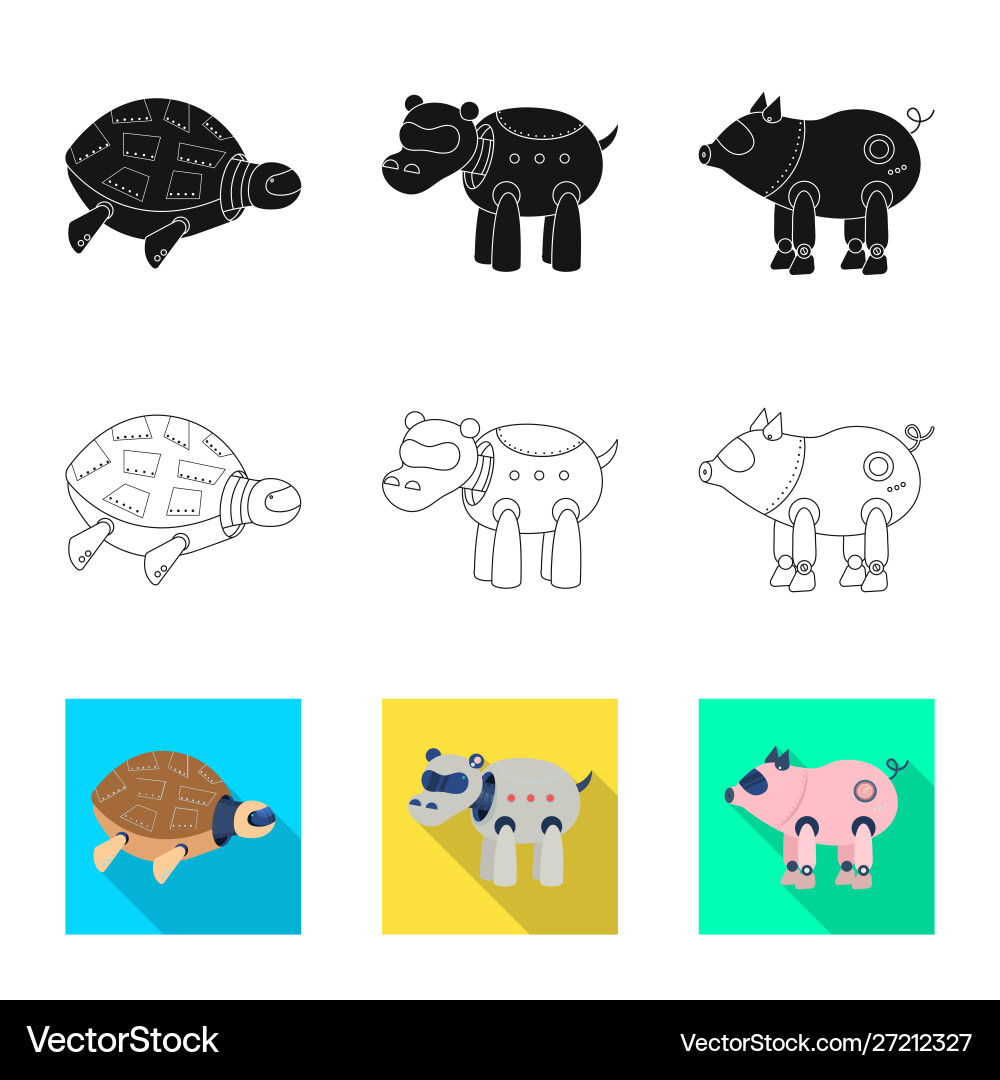 Isolated object toy and science icon set Vector Image