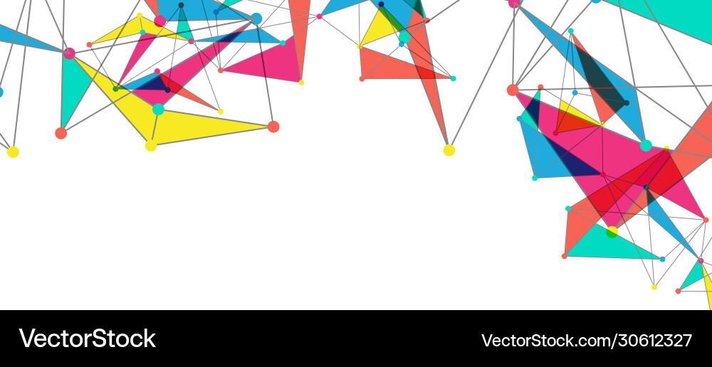 Line points connections triangular technology Line points connections triangular technology vector image