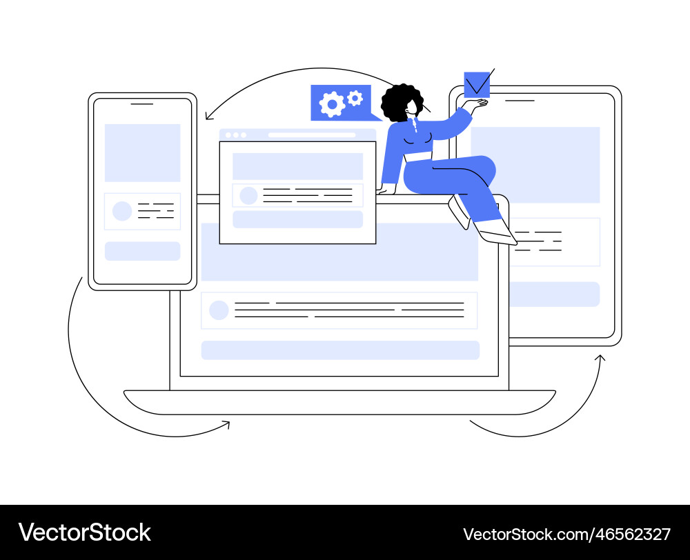 Responsive web design abstract concept vector image