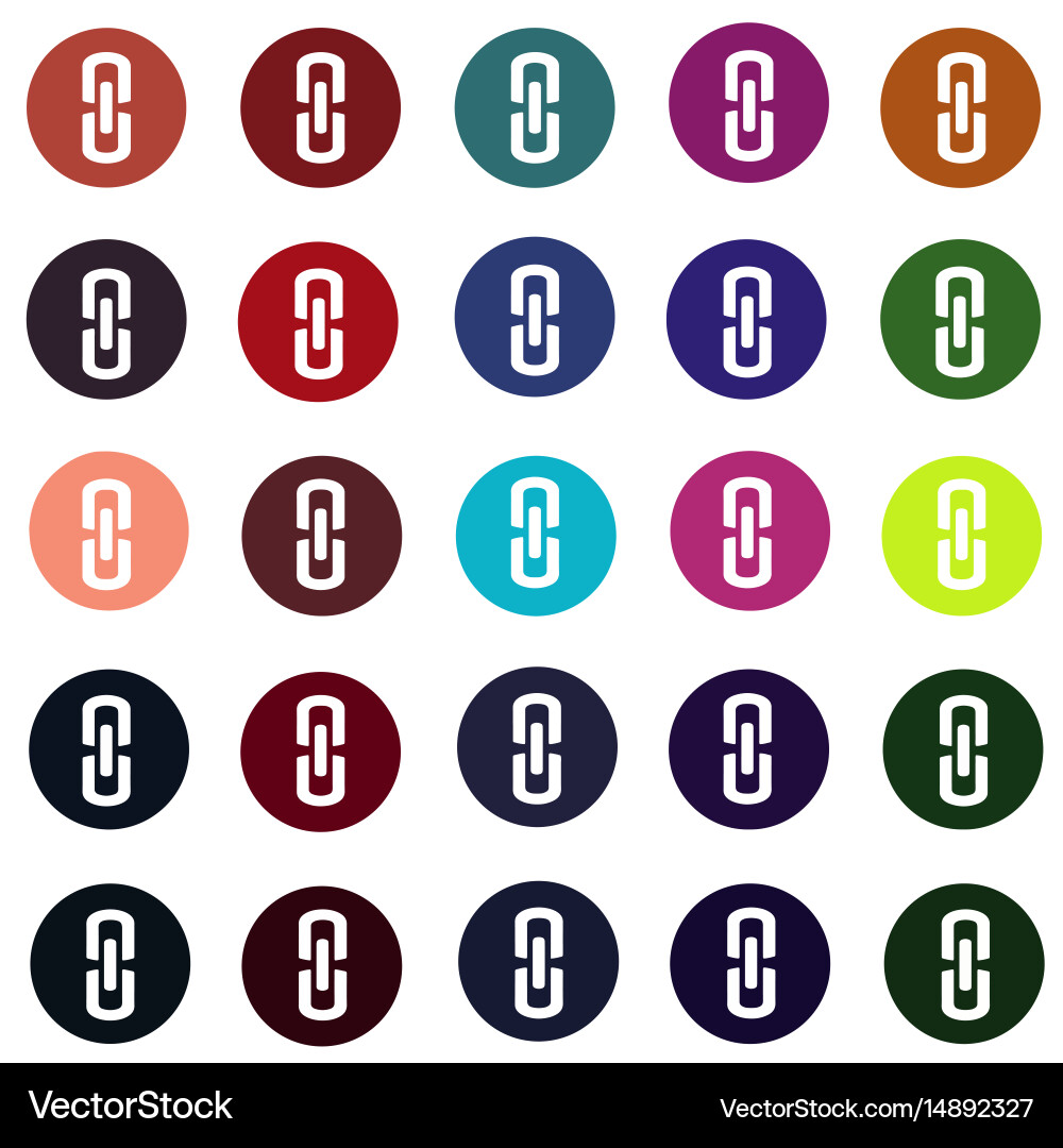 Set of link connection buttons - internet website vector image