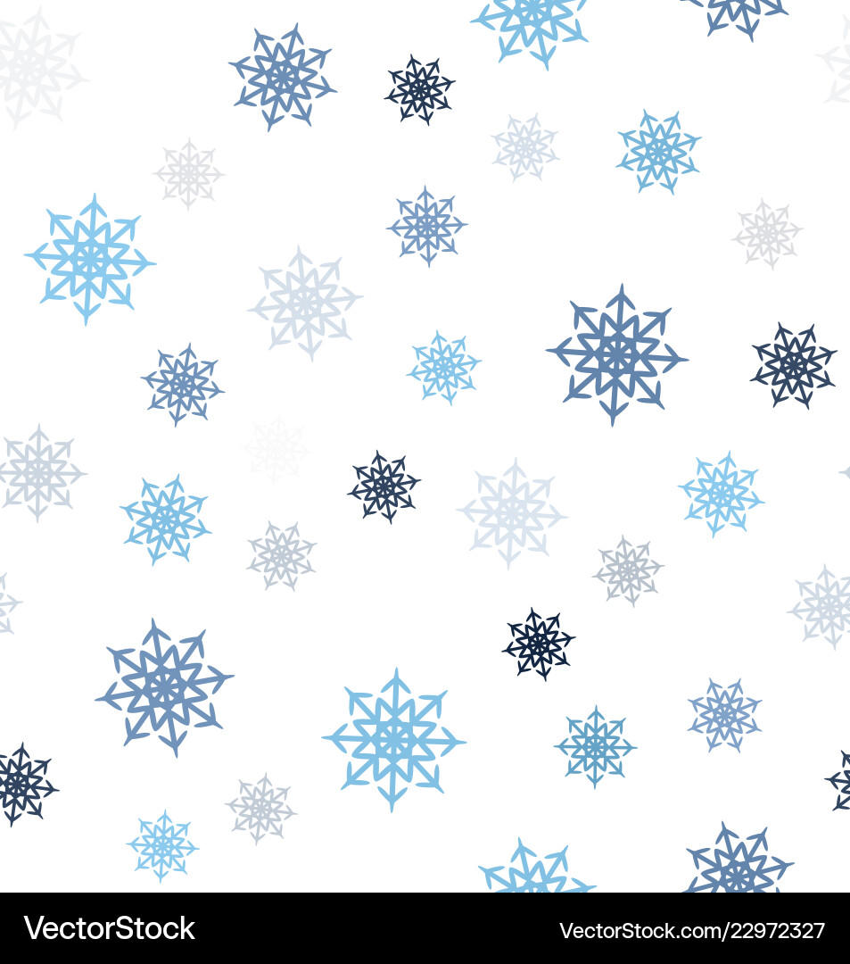 Snowflake pattern seamless vector image