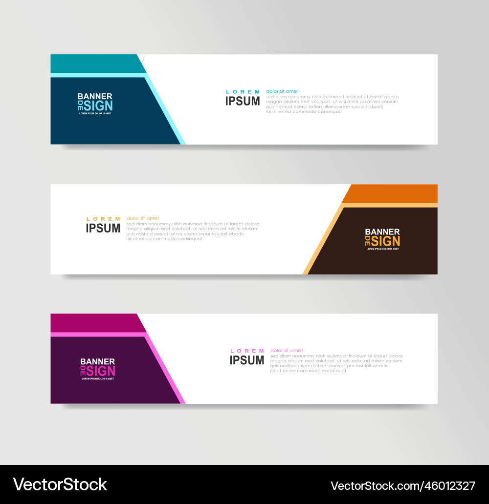 Templates of horizontal web banner website header Vector Image