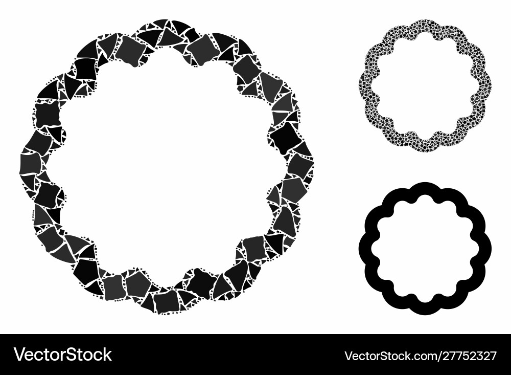 Token composition icon raggy items Token composition icon raggy items Vector Image