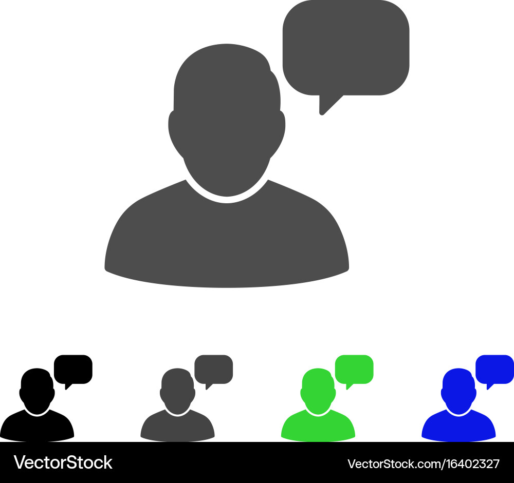 User message cloud flat icon vector image