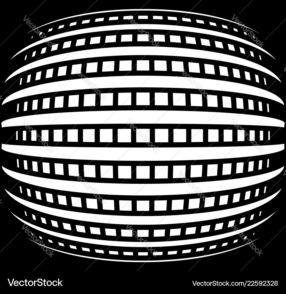 Abstract grid with convex spherical warp effect Abstract grid with convex spherical warp effect vector image