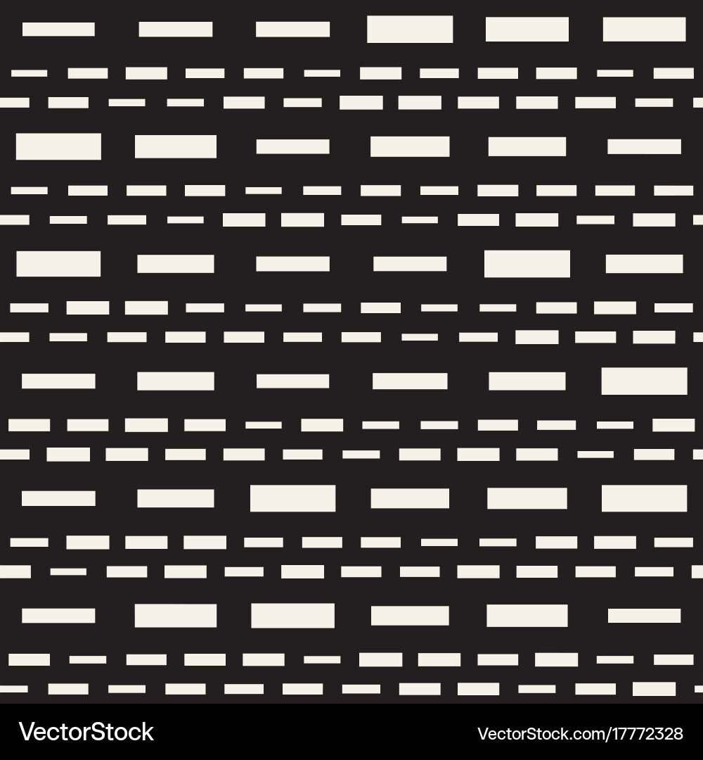 Black and white irregular dashed lines pattern vector image