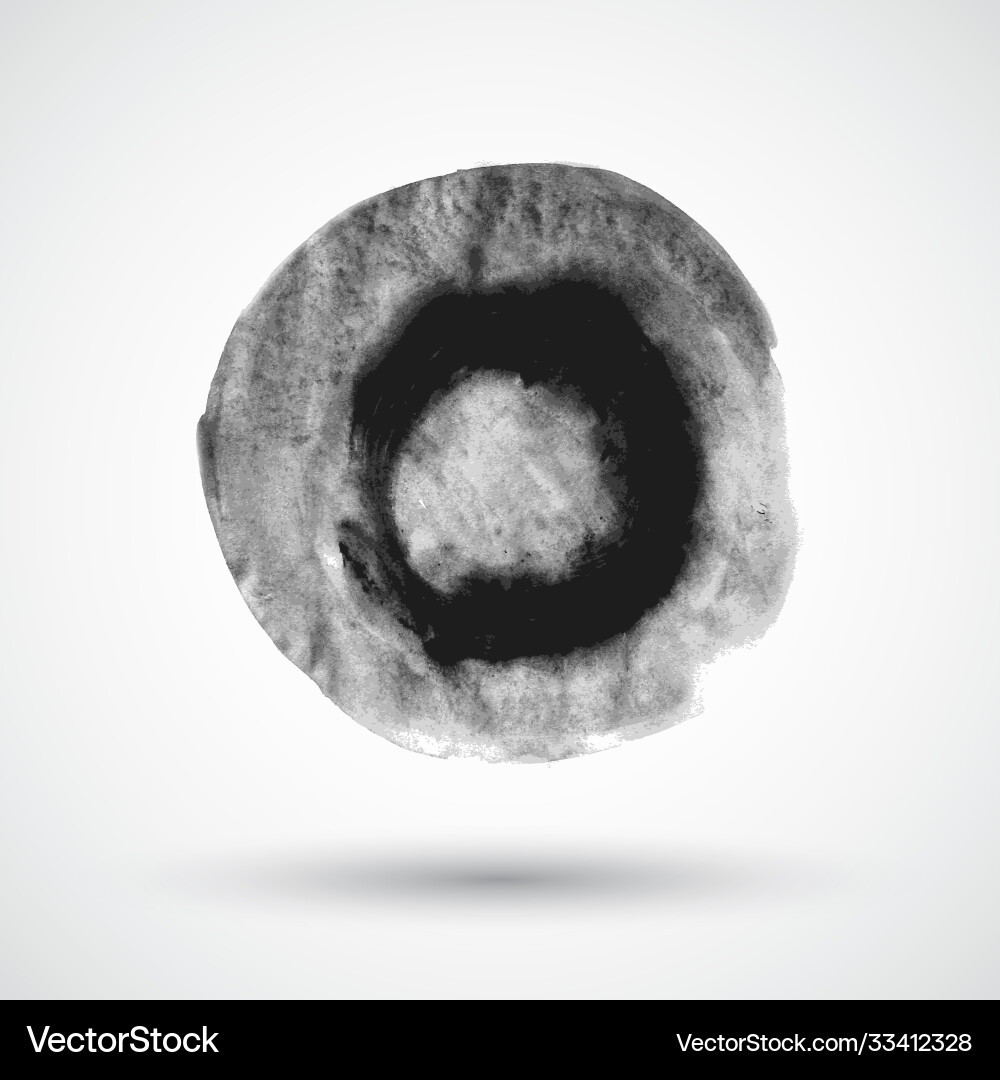 Brush stroke circle texture for buttons Vector Image