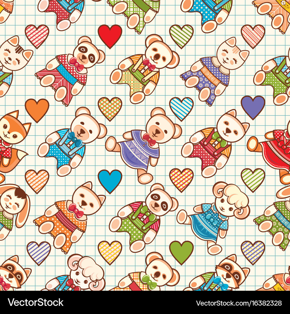 Child toy seamless pattern design element Vector Image