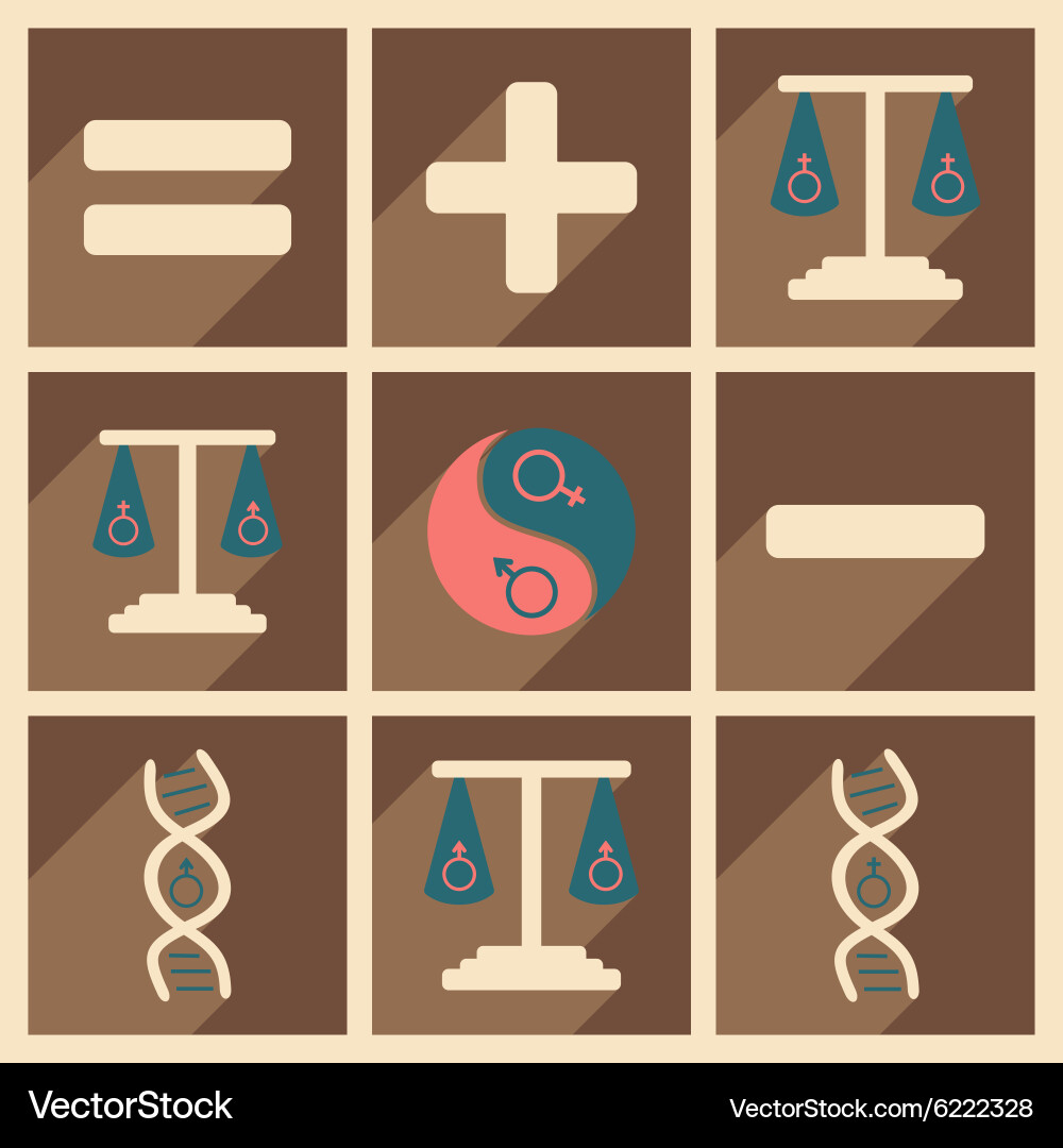 Flat with shadow concept and mobile application Vector Image