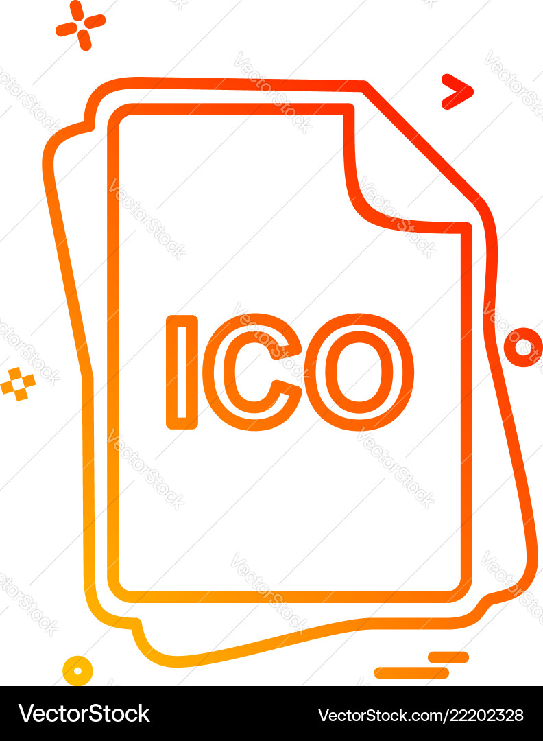 Ico file type icon design Ico file type icon design vector image